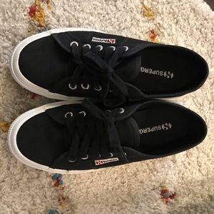 Superga blk sneakers- women sz 7.5 (euro 38)